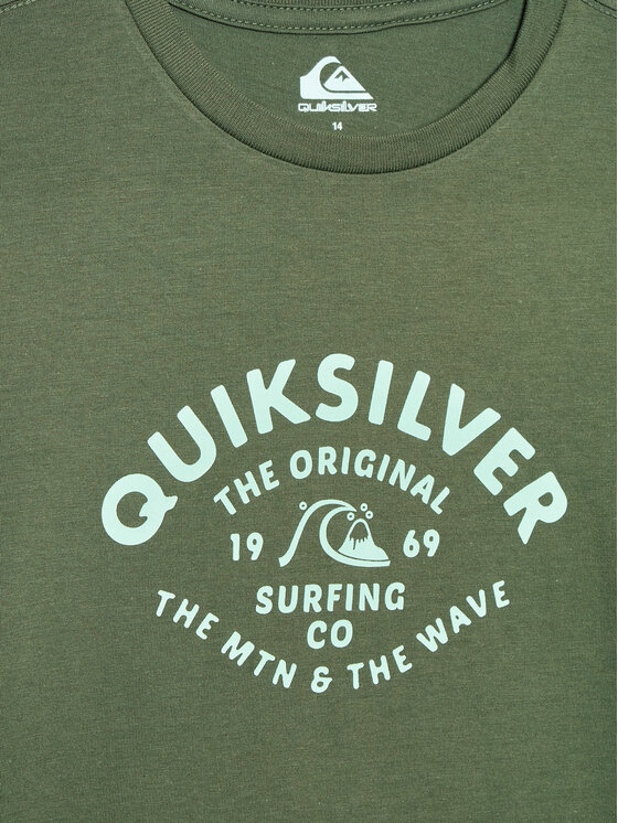 Quiksilver Quiksilver Μπλουζάκι Script Talk EQBZT04514 Πράσινο Regular Fit