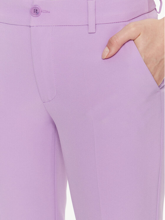 Liu Jo Liu Jo Hlače iz tkanine MF3229 T7896 Vijolična Regular Fit