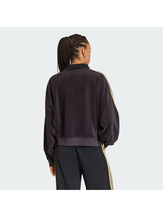 adidas adidas Džemperis ar kapuci Terry Towel KD1402 Melns Oversize