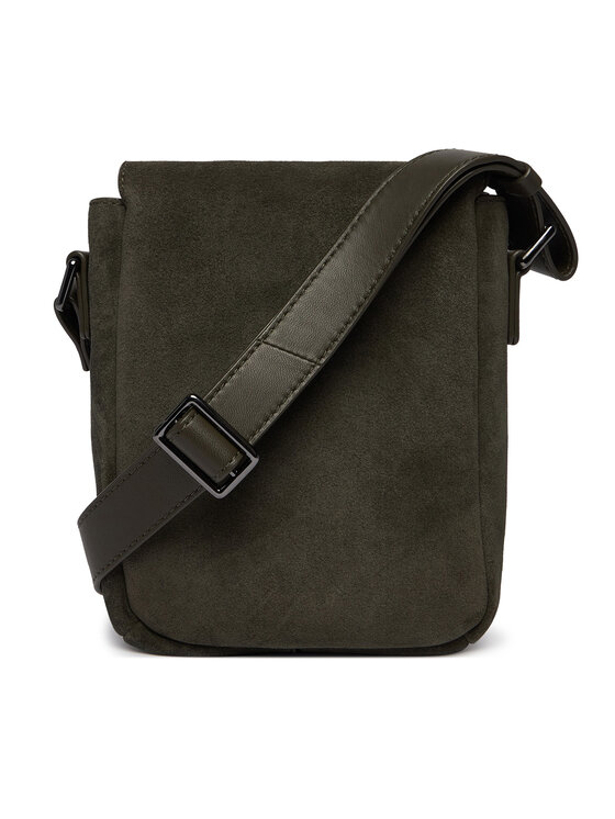 Tommy Hilfiger Tommy Hilfiger Geantă crossover Metal Logo Suede Crossbody Bag AM0AM14262 Verde