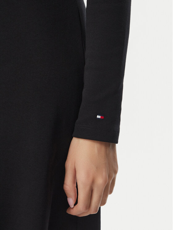 Tommy Hilfiger Tommy Hilfiger Sukienka codzienna WW0WW51726 Czarny Slim Fit
