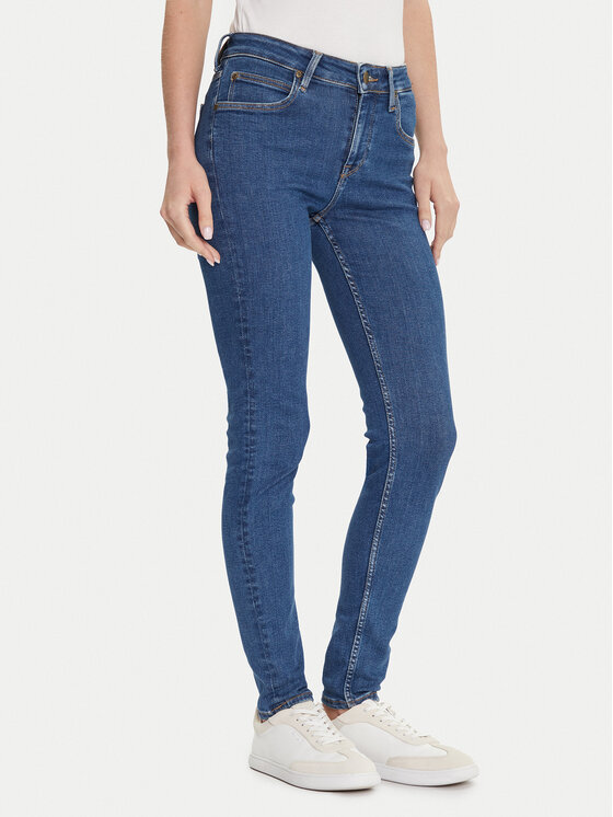 Lee Lee Jeansy 112363594 Niebieski Skinny Fit