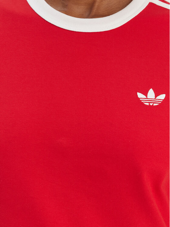 adidas adidas T-särk 3-Stripes KD3676 Punane Slim Fit
