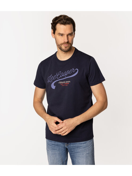Lee Cooper Lee Cooper T-Shirt AUTHENTIC5 1160 Granatowy Regular Fit