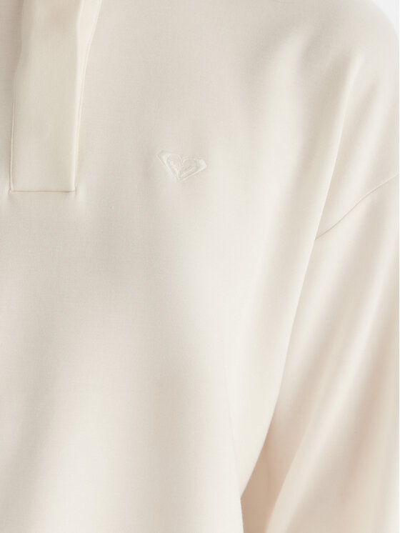 Roxy Roxy Μπλούζα Rise & Vibe Sweet Fleece ERJFT05012 Λευκό Relaxed Fit
