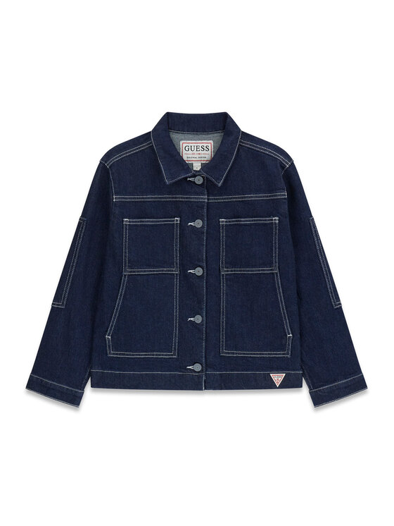 Guess Guess Jeansjacke L6GL02 D8110 Dunkelblau Regular Fit