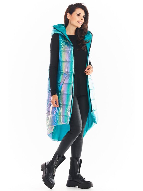 Awama Awama Bezrękawnik A386 Niebieski Basic Fit