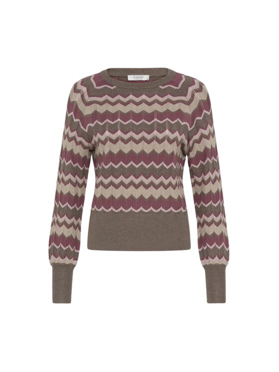 b.young b.young Maglione Maglia bymorla zigzag Rosa Regular Fit