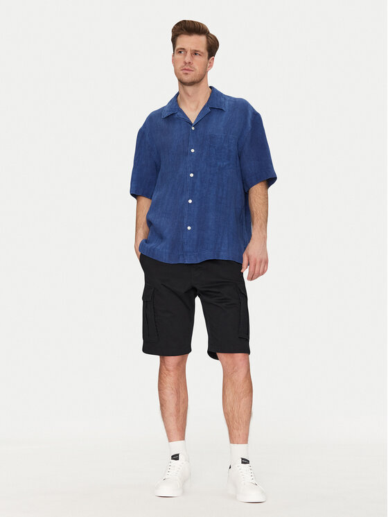 Gant Gant Szorty materiałowe 205069 Czarny Relaxed Fit