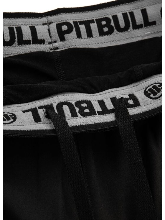 PITBULL PITBULL Szorty sportowe Spodenki Sportowe Performance Pro plus Mesh New Logo M Czarny Regular Fit