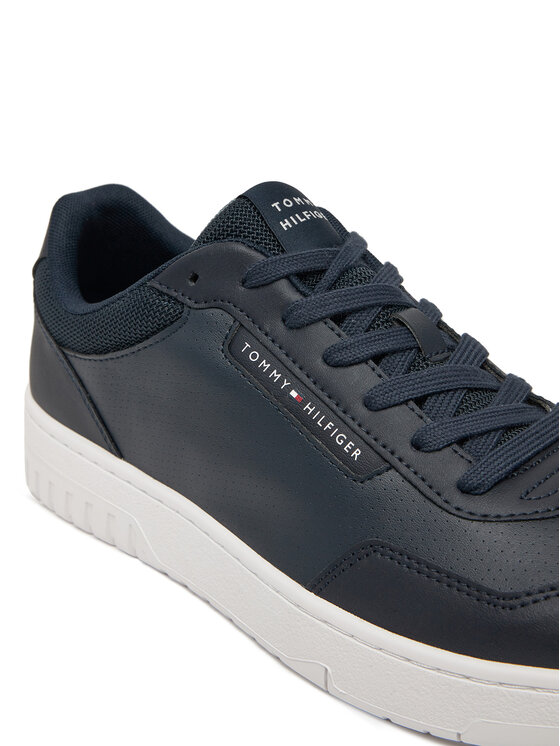 Tommy Hilfiger Tommy Hilfiger Superge Th Basket Core Lth Pinperf FM0FM05466 Mornarsko modra