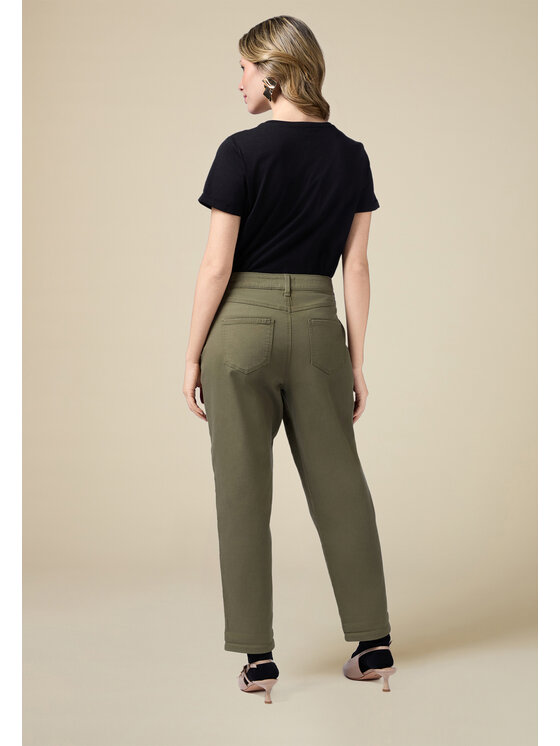 Oltre Oltre Pantaloni di tessuto P797R008413N035 Verde Boy Fit