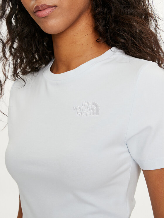 The North Face The North Face T-Shirt NF0A55AO Błękitny Cropped Fit