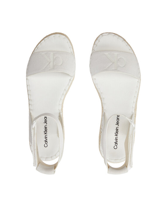 Calvin Klein Jeans Calvin Klein Jeans Εσπαντρίγιες Sporty Wedge Rope Su Con YW0YW00977 Εκρού