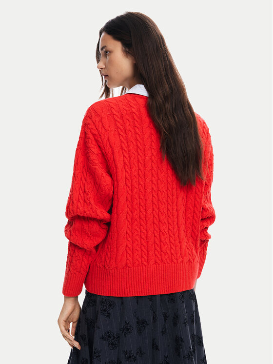 Desigual Desigual Sweater Exeter 24WWJF74 Piros Regular Fit