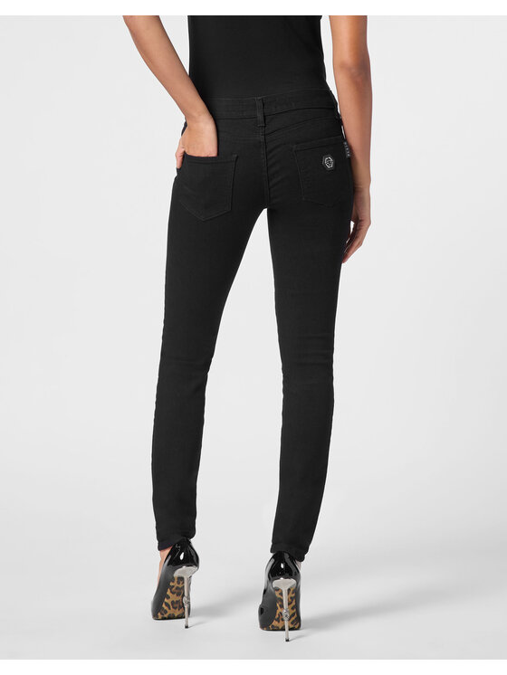 PHILIPP PLEIN PHILIPP PLEIN Jegginsy 15611 Czarny Jegging Fit