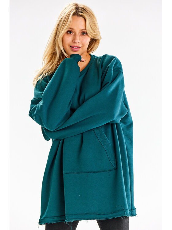 Infinite You Infinite You Mikina M335 Zelená Basic Fit
