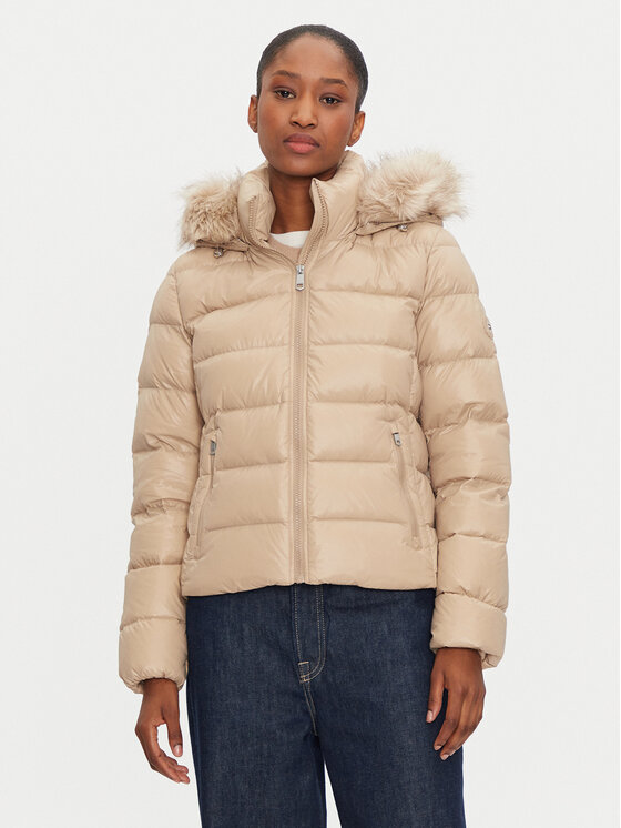 Tommy Hilfiger Giubbotto piumino WW0WW43520 Beige Regular Fit, taglia : L