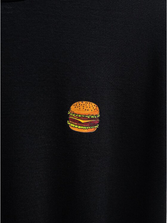 MyStars MyStars Komplet t-shirtów Zestaw 3 T-Shirtów Czarnych MyStars Fast Food kebab pizza burger tortilla L Czarny Regular Fit