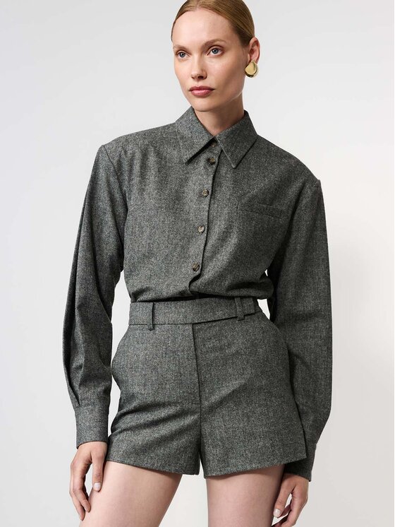 La Mania La Mania Camicia YOSE Grigio Basic Fit