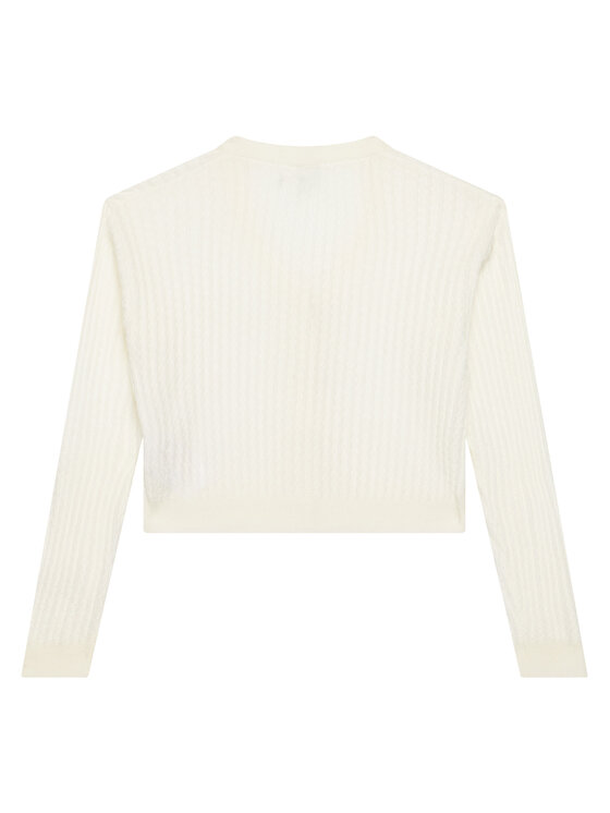 Guess Guess Strickjacke J6RR11 Z4530 Weiß Regular Fit