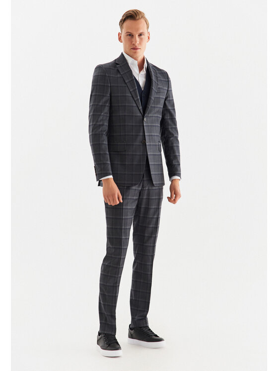 Pako Lorente Pako Lorente Marynarka P22WP-3G-032 Szary Slim Fit