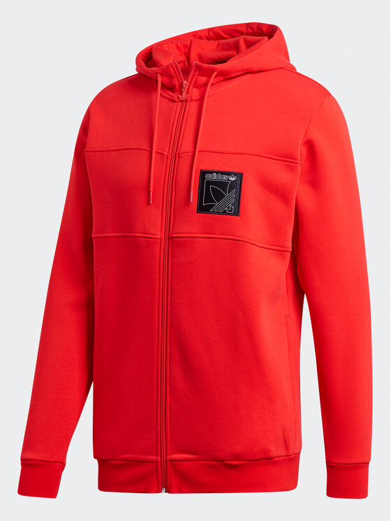 Felpa adidas rossa zip outlet