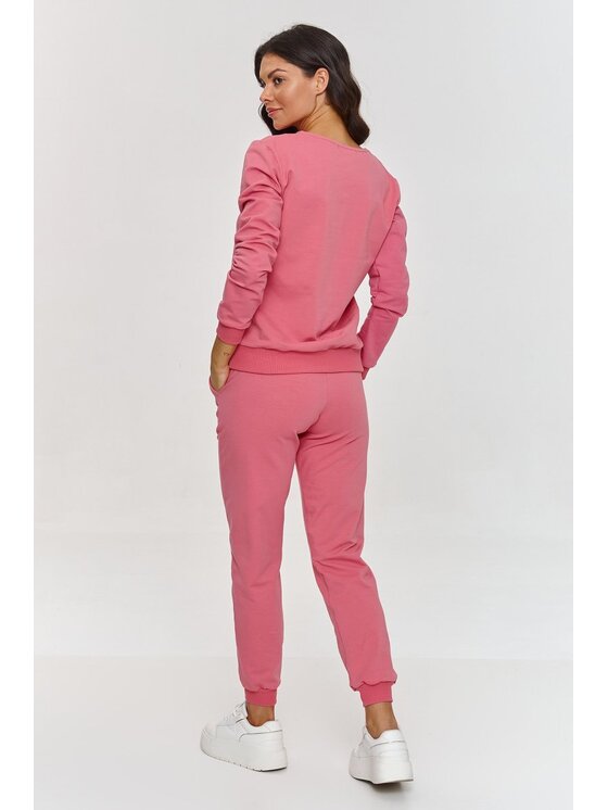 Makadamia Makadamia Komplet dresowy m868 Różowy Regular Fit