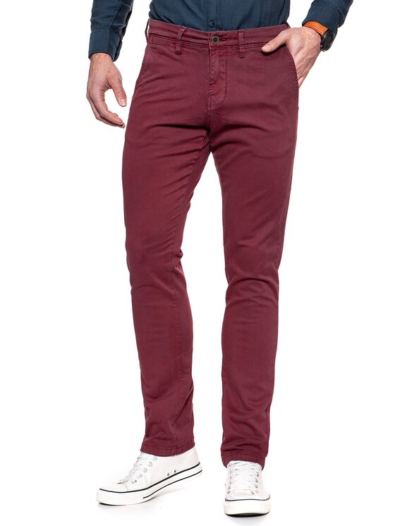 Mustang Mustang Chinosy CLASSIC CHINO Czerwony Regular Fit