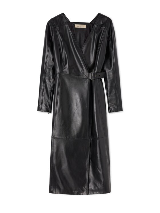 Trussardi Trussardi Sukienka skórzana 7015A001879N033 Czarny Regular Fit