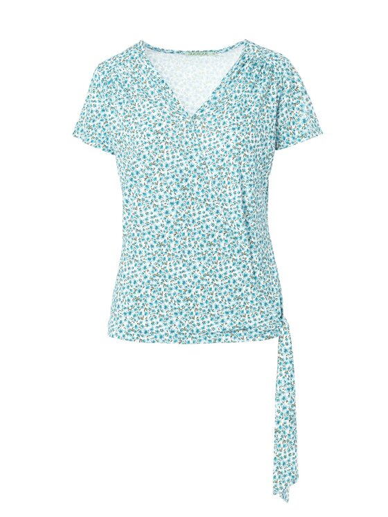QUIOSQUE QUIOSQUE Halenka MINT MEADOW BLOUSE Modrá Regular Fit