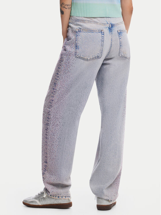 Desigual Desigual Τζιν Cara 24WWDD92 Μπλε Straight Fit