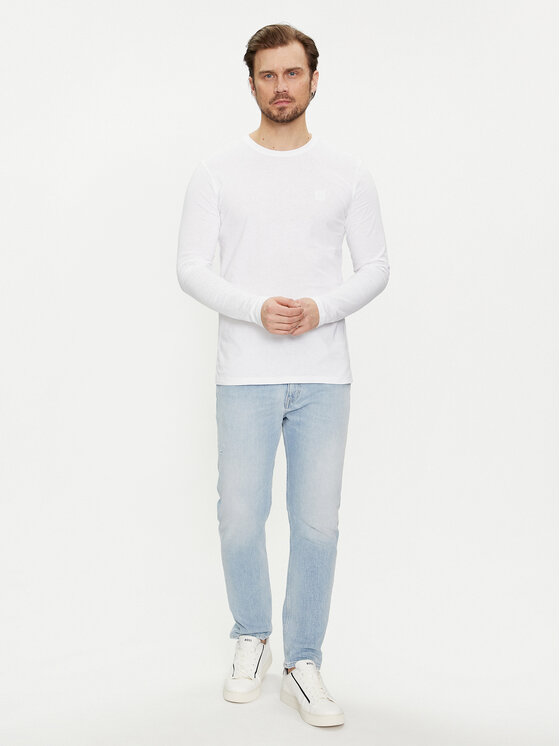 BOSS Boss Majica z dolgimi rokavi Tacls 50512111 Bela Regular Fit
