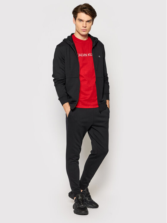calvin klein performance red jacket