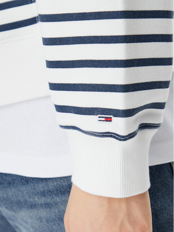 Tommy Jeans Tommy Jeans Bluza Script Logo DW0DW20303 Biały Boxy Fit