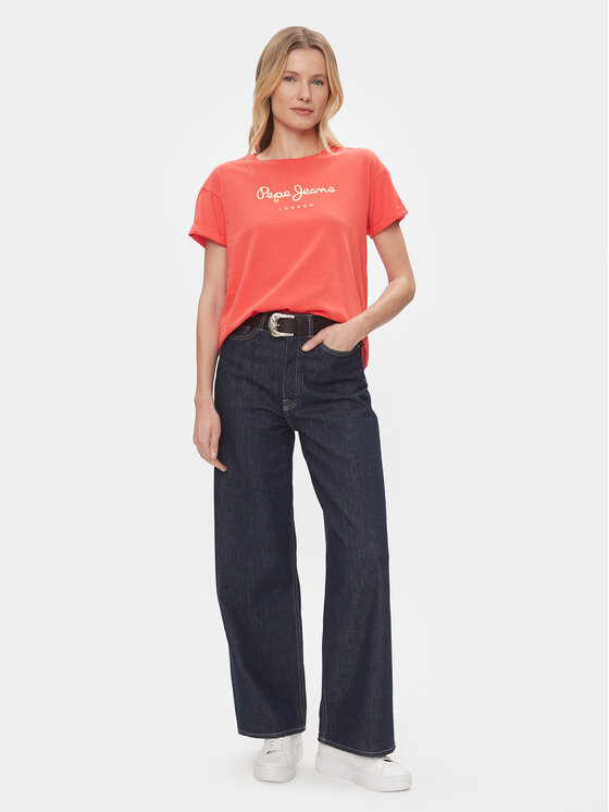 Pepe Jeans Pepe Jeans Tričko Helga PL505761 Červená Regular Fit