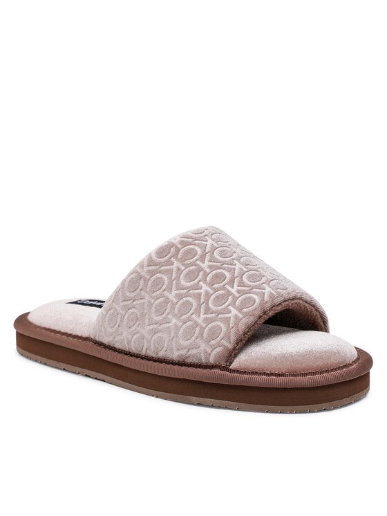 Papuci de casă Slipper Flatform Sandal Vel HW0HW01540 Maro | Modivo.ro