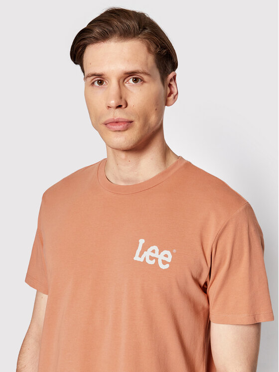Lee Lee T-shirt Wobbly Logo L65QAIUK 112145360 Rosso Regular Fit