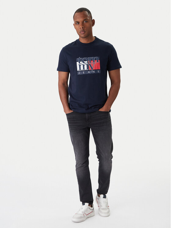 Tommy Jeans Tommy Jeans Tričko DM0DM21977 Tmavomodrá Regular Fit