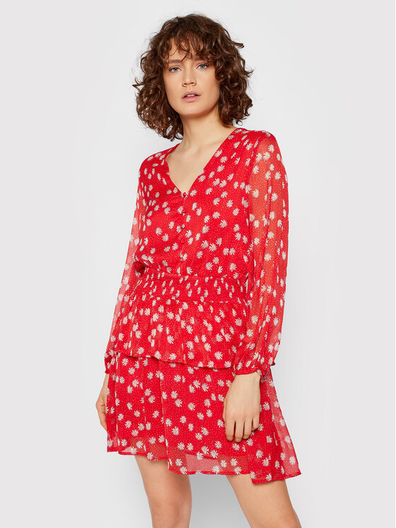 Pepe Jeans Rochie de zi Melina PL953075 Roșu Regular Fit