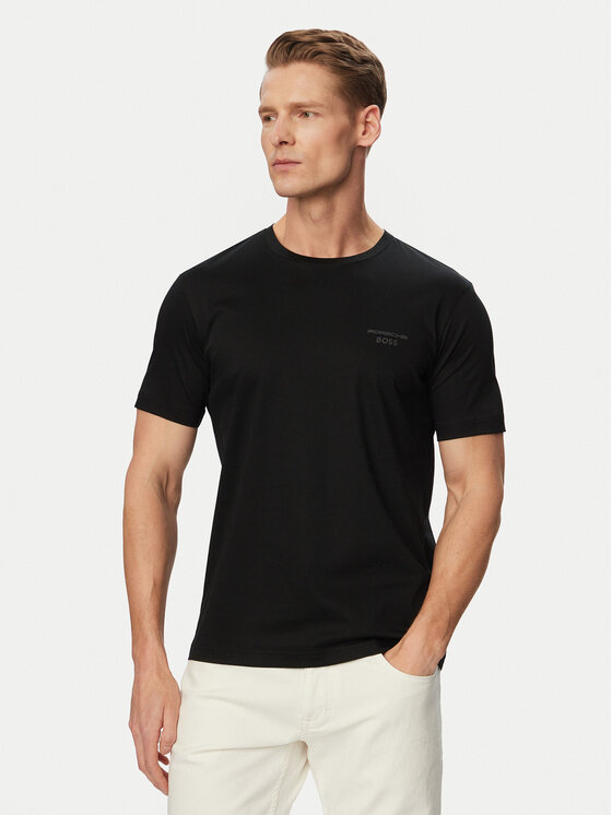 BOSS Tricou TS_PS Spirit 70 50562696 Negru Regular Fit