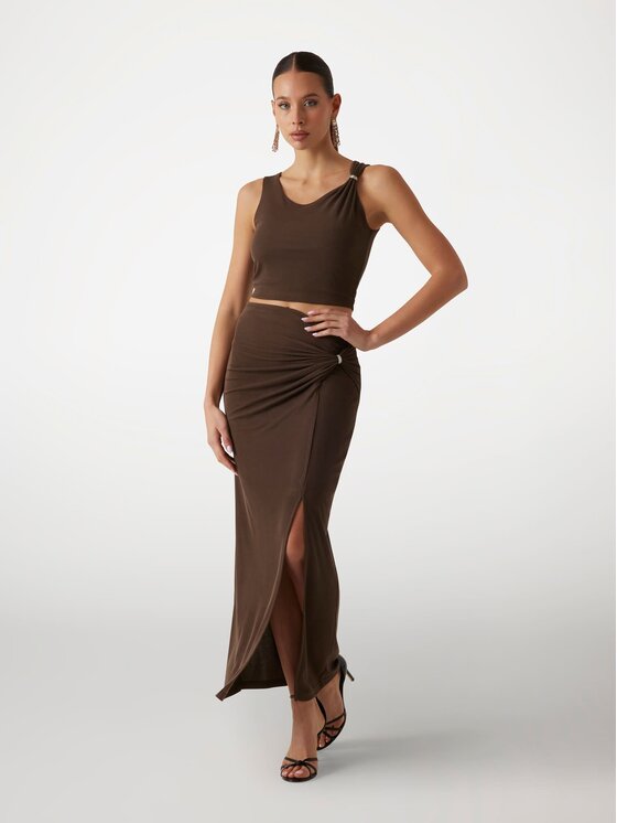 Guess Guess Top 172353 Brązowy Classic Fit