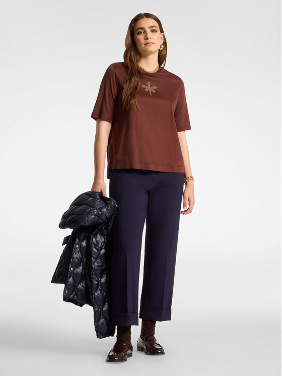 Elena Mirò Elena Mirò T-Shirt G053Z000704N022 Brązowy Boxy Fit