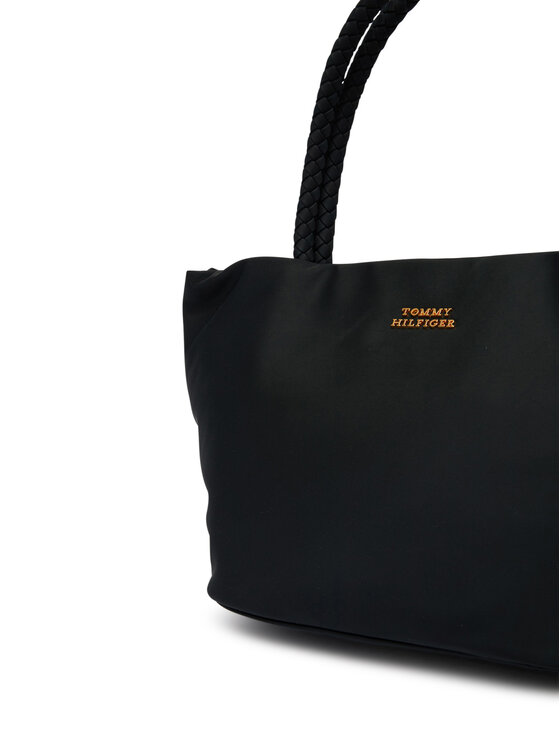 Tommy Hilfiger Tommy Hilfiger Handtasche Th Marina Bucket Nylon AW0AW18831 Schwarz