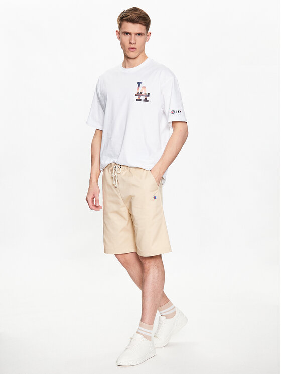 Champion Champion Kratke hlače iz tkanine 217239 Bež Relaxed Fit