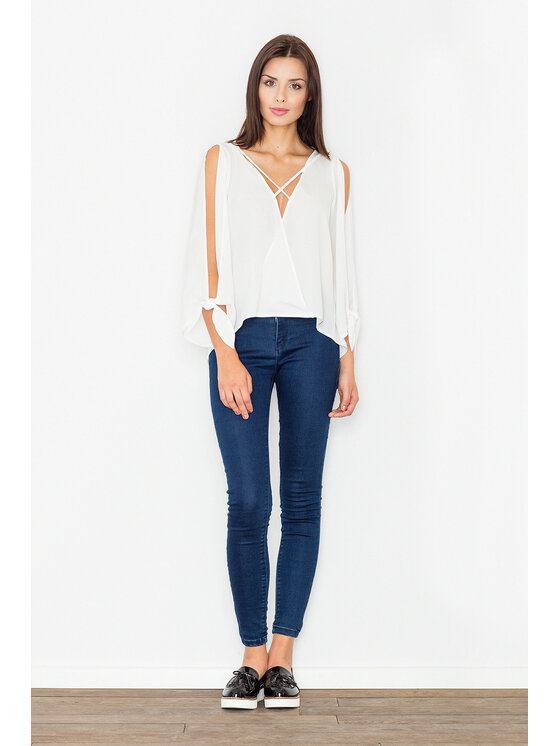 FIGL FIGL Blúzka M485 Écru Regular Fit