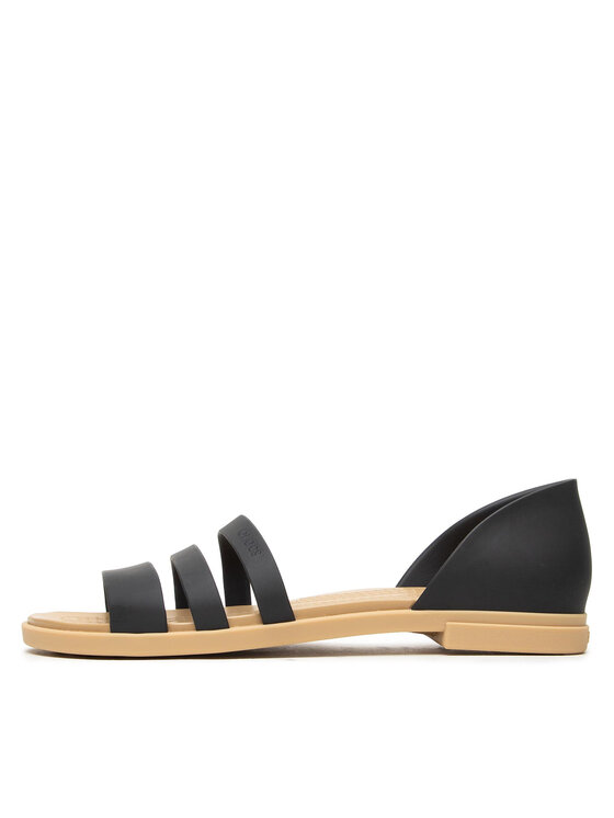 Crocs Crocs Sandały Tulum Open Flat W 206109 Czarny