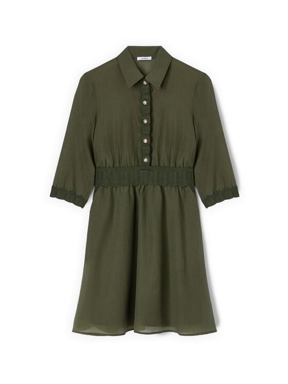 Motivi Motivi Vestito da giorno 7600Q003530N035 Verde A-Line Fit