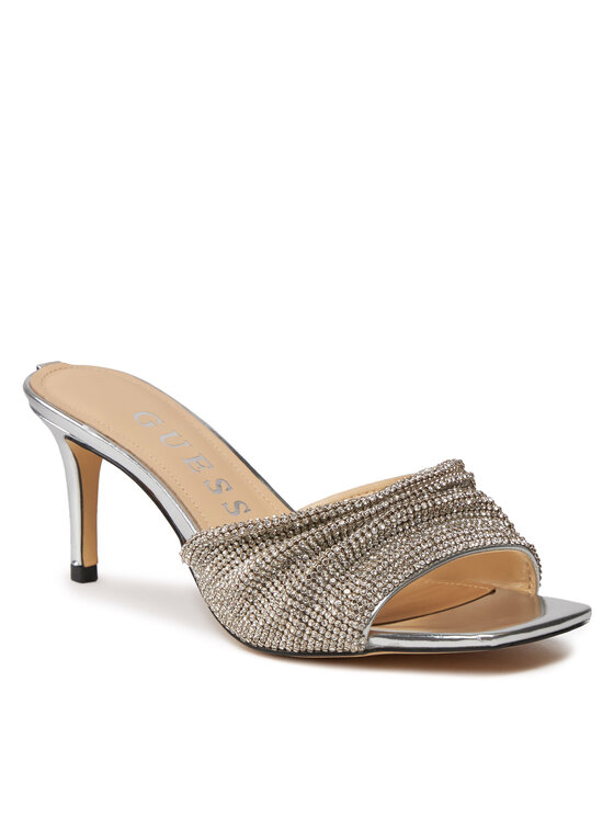 Guess Pantoletten Hadey FLJHAD LEM03 Silberfarben | Modivo.de 