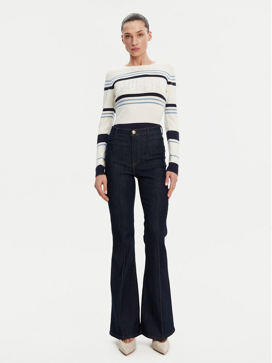 Guess Guess Megztinis W5GR18 Z2NQ2 Écru Slim Fit